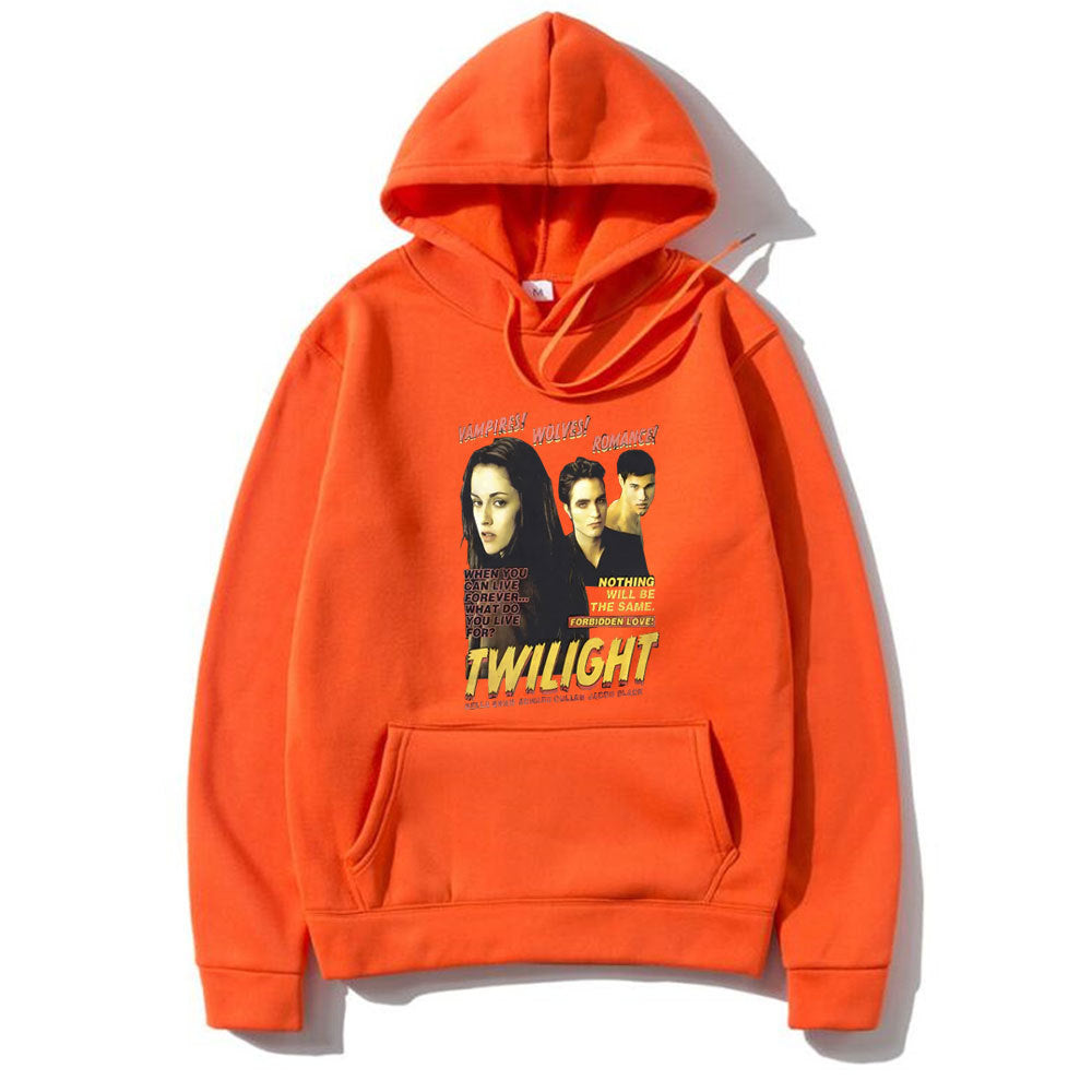 Retro Twilight Bella Edward Jacob Print Hoodie