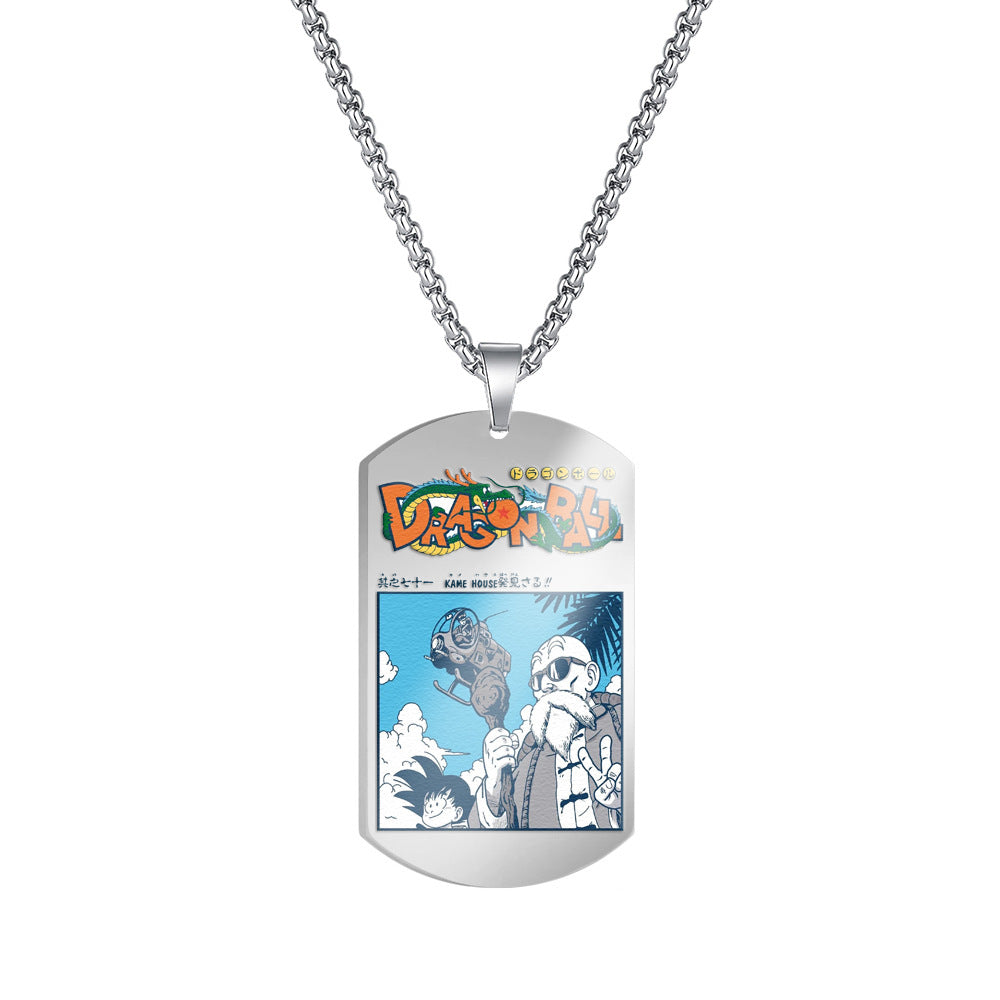 Super Saiyan Stainless Steel Dog Tag Necklace