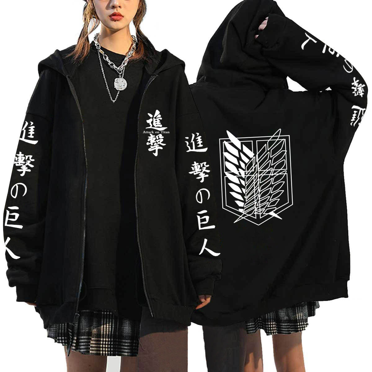 Unisex Anime Zip Up Casual Sports Jacket