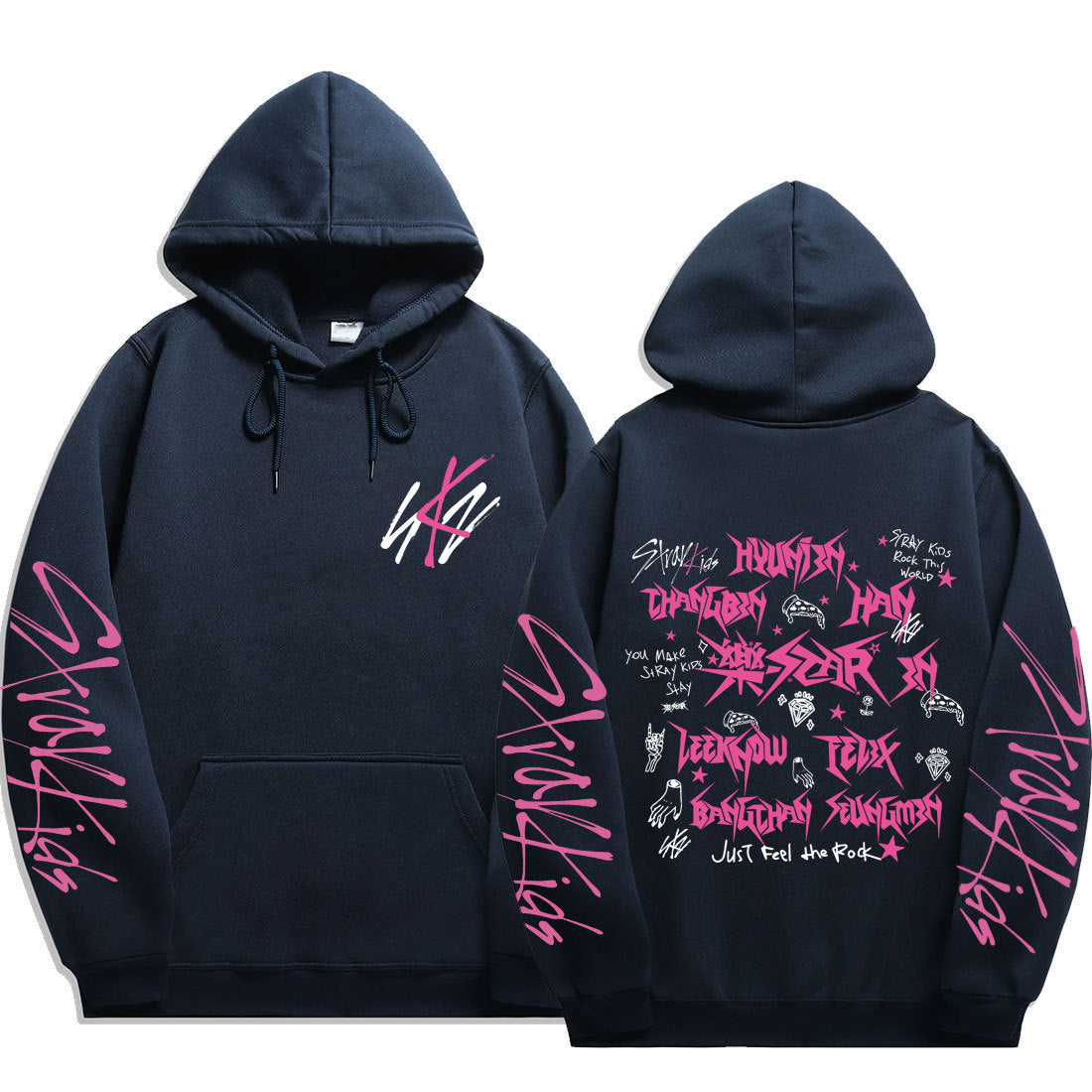 Unisex KPOP LOGO Print Loose Hoodie