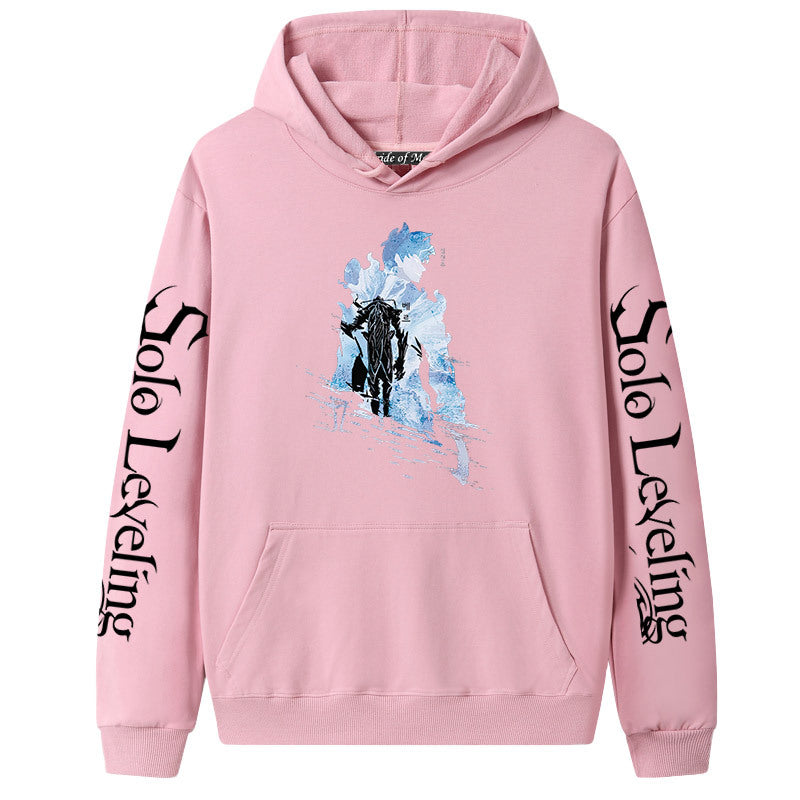 Unisex Anime Pattern Printed Pullover Hoodie