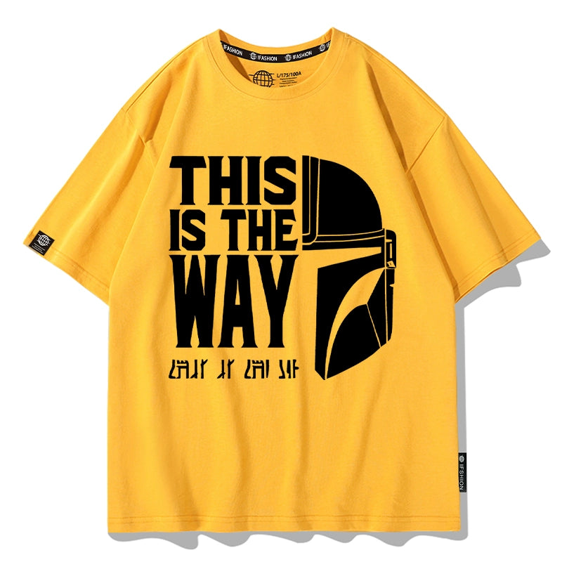 Men's Mandalorian Print Cartoon T-Shirt