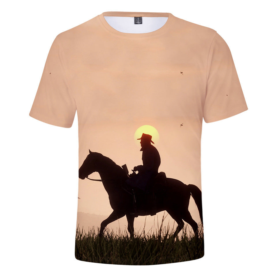 Men's Game Cosplay Round Neck T-shirt