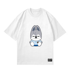 SKZ Doll Print Casual Short-sleeved T-shirt