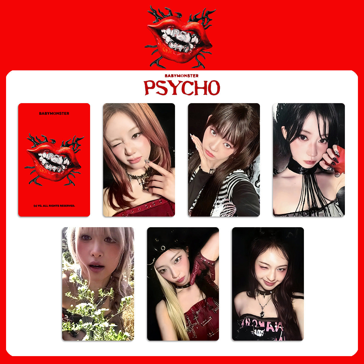 BM PSYCHO KEYRING Photocard 6PCS