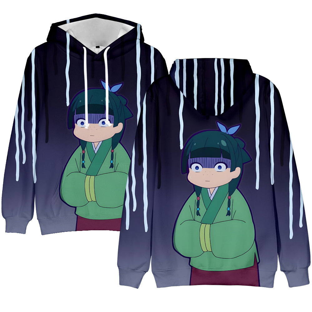 Girl's Anime 3d Printed Drawstring Hoodie