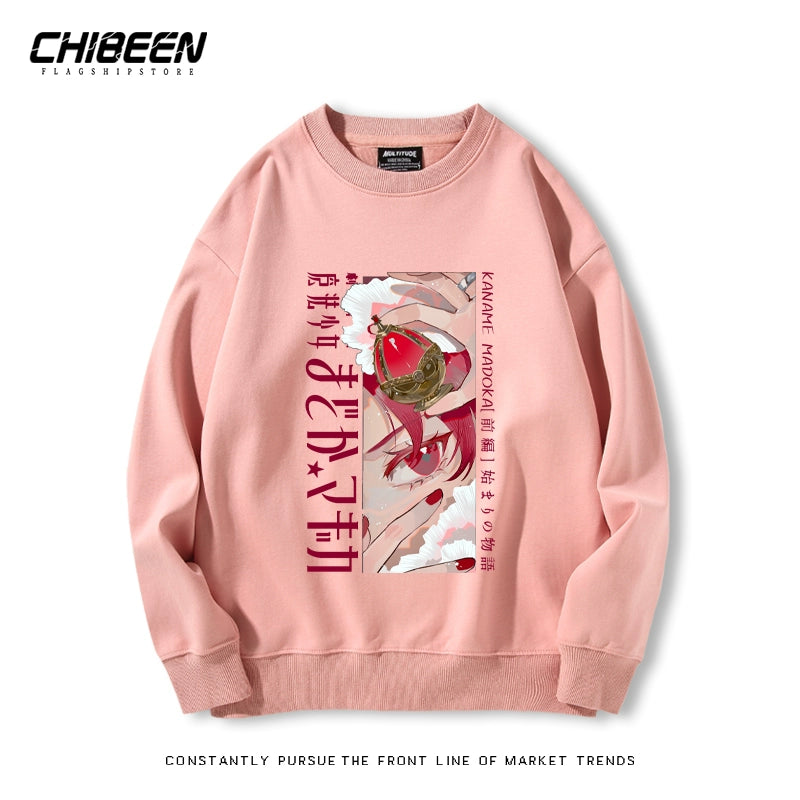 Trendy Anime Crew Neck Sweatshirt