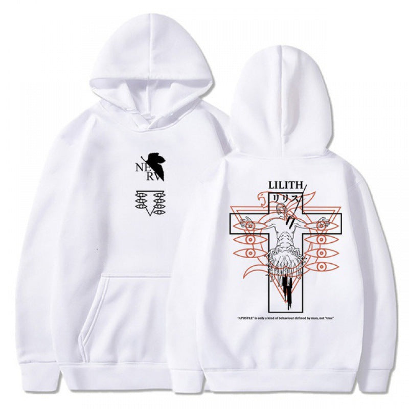 Unisex Anime Eva Printed Pullover Hoodie