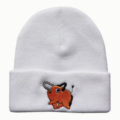 Pochita Anime Embroidery Knitted Hat