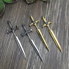 Retro Gothic Sword Dagger Earrings