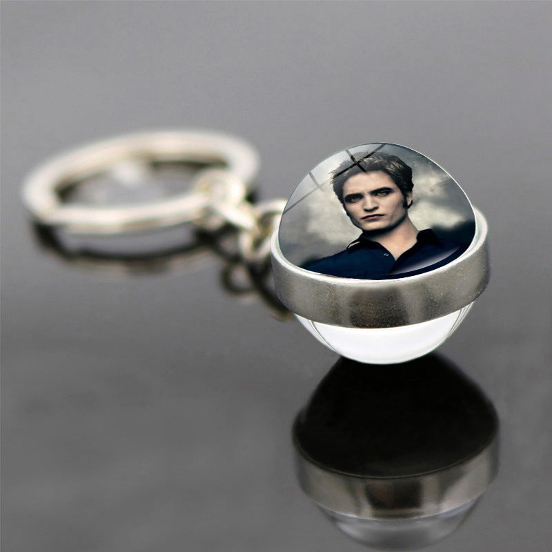 Versatile Double-sided Twilight Keychain Pendant