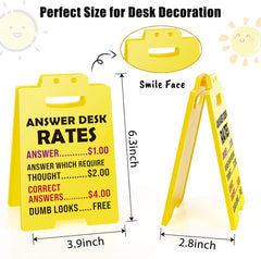 Funny Answer Desk Sign – Office Humor Mini Desk Sign
