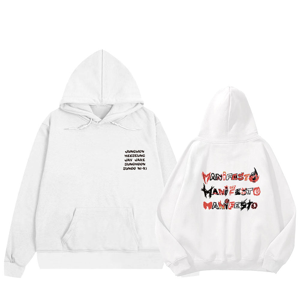 KPOP Letter Printed Pullover Hoodie