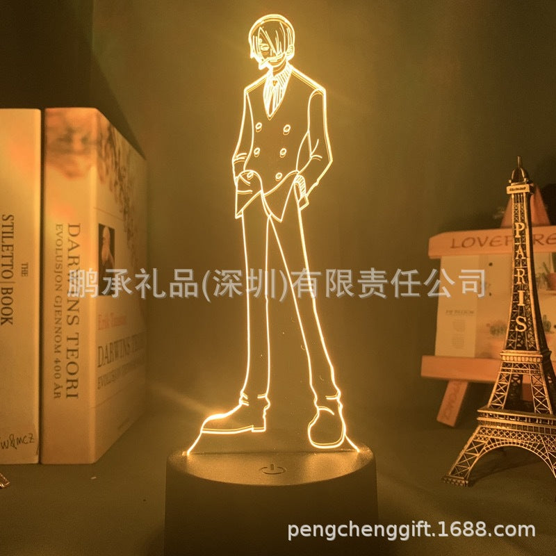 Colorful Luffy 3D Night Light