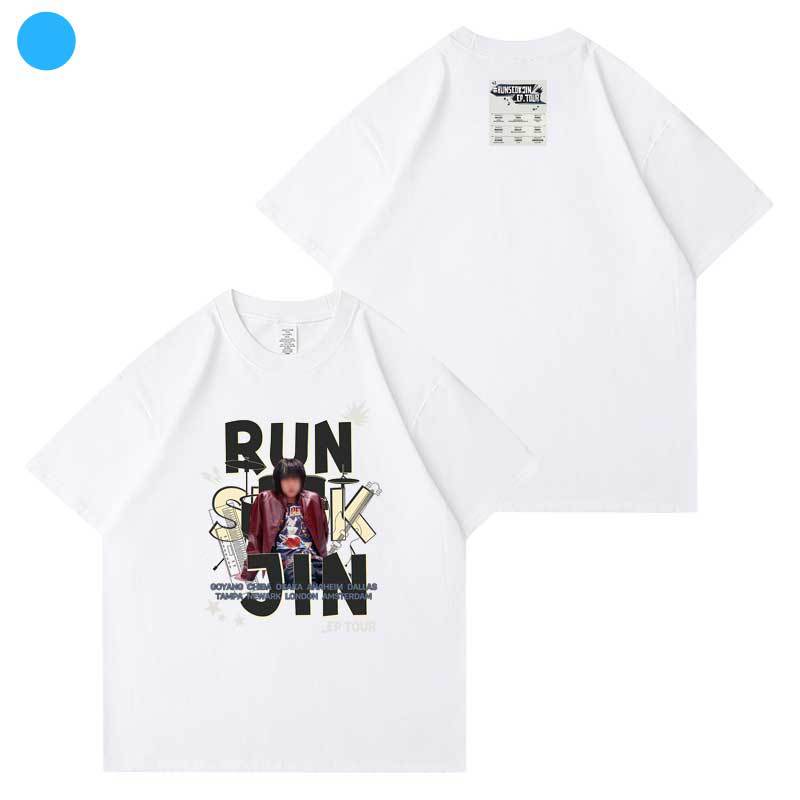 Kpop JIN Print Short-sleeved T-shirt Top