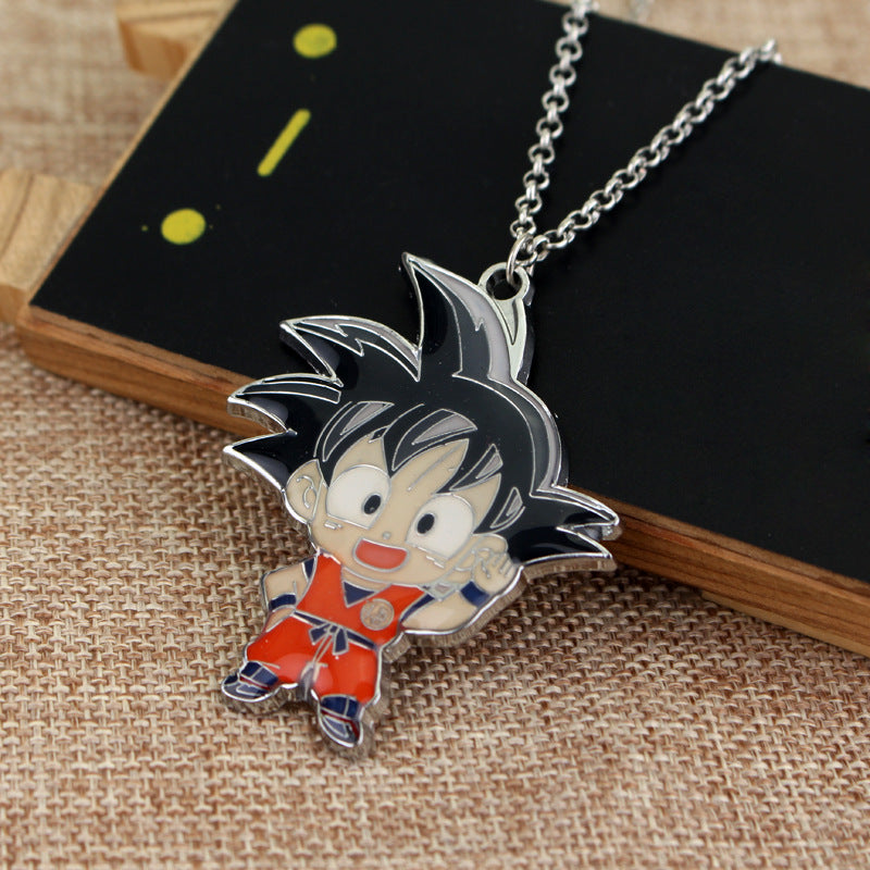 Goku Anime Keychain Pendant Necklace Badge