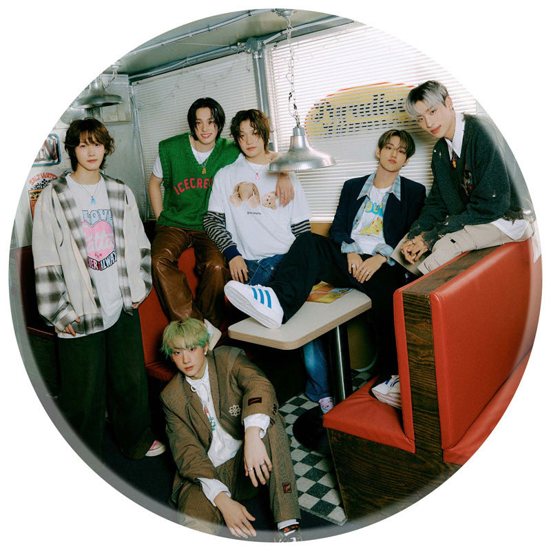 KPOP Photo Badge Mirror Keychain Pendant