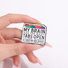 Typical ADHD Brain Funny Enamel Pin