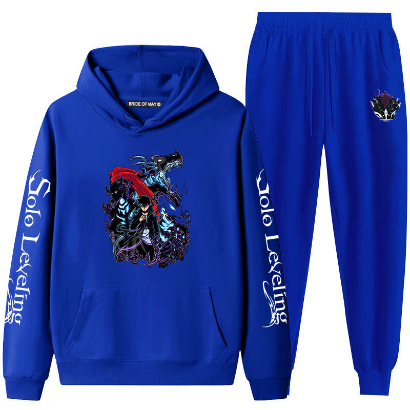 Casual Anime Graphic Hoodie Loose Pants