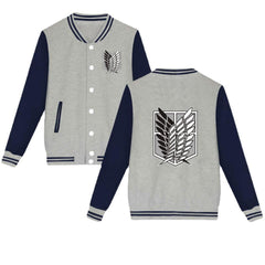 Men's Anime Wings of Freedom Baseball Jacket