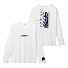 KPOP Logo Print Loose Long-sleeved T-shirt