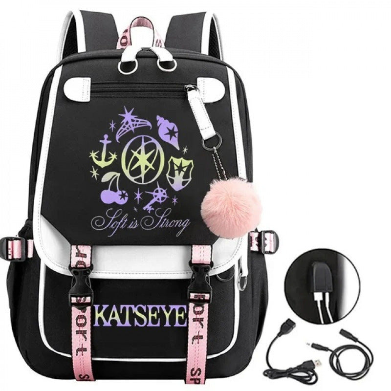 Katseye Large Capacity Backpack Gift