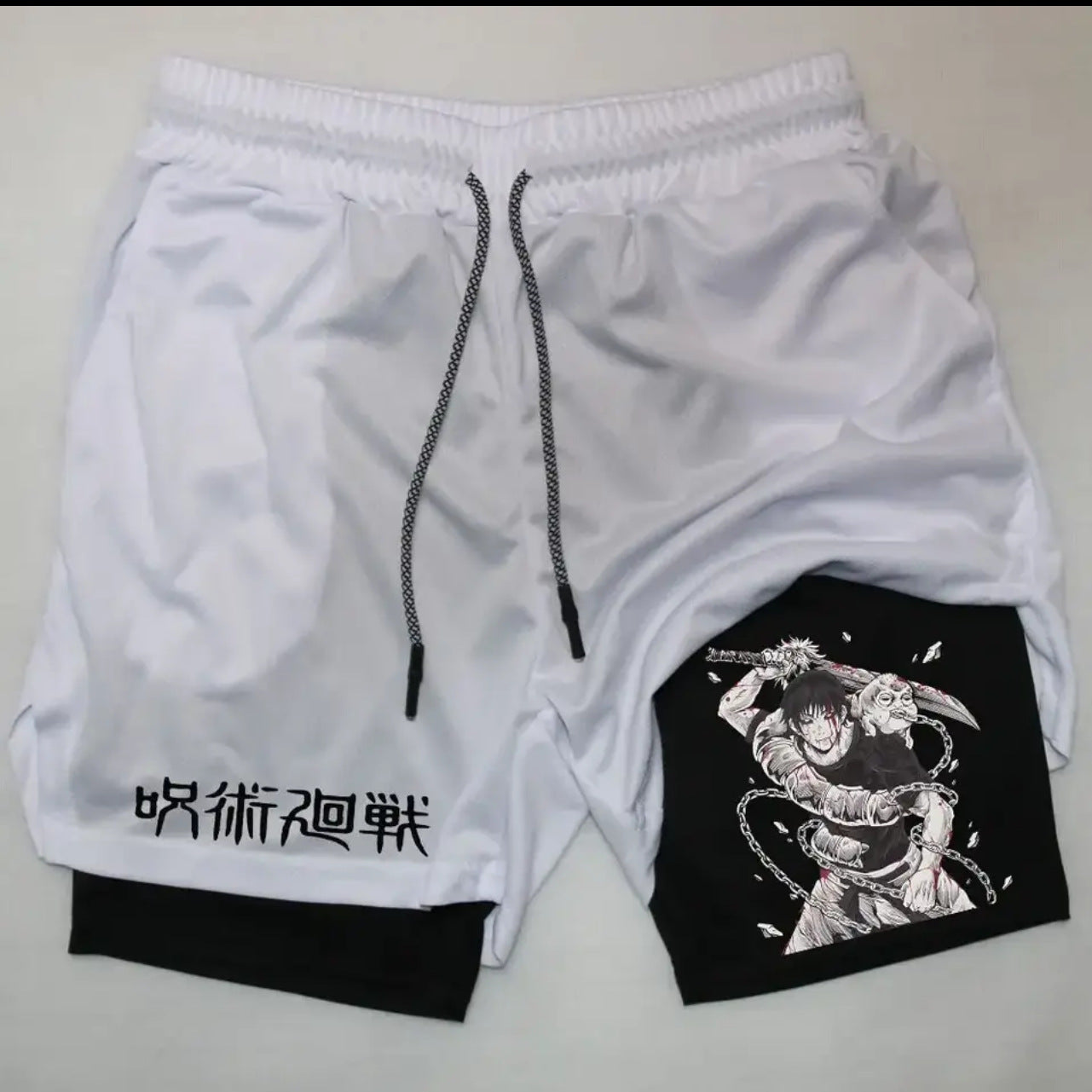 Casual Men's Fitness Anime Beach Shorts