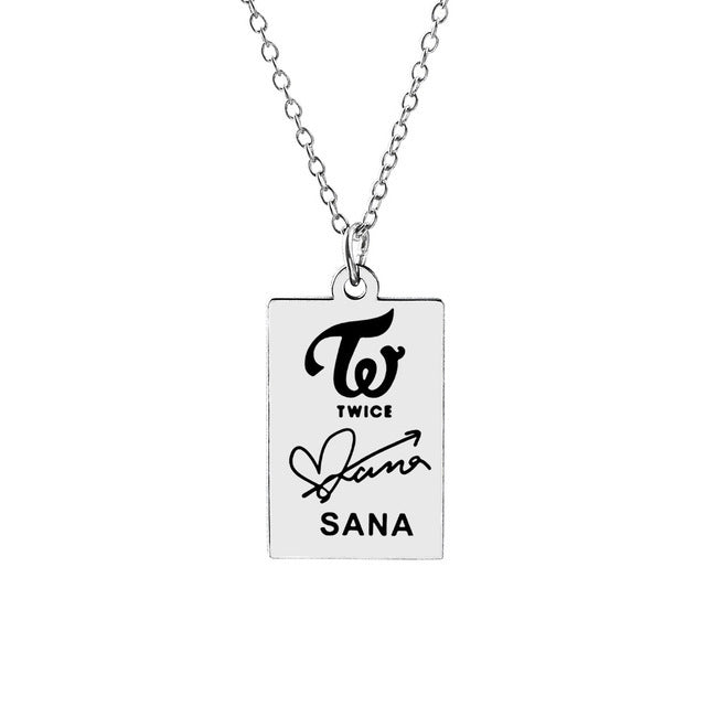 KPOP Signature Tag Necklace