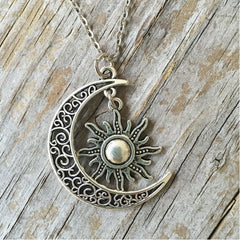 Chic Sun Moon Shape Necklace