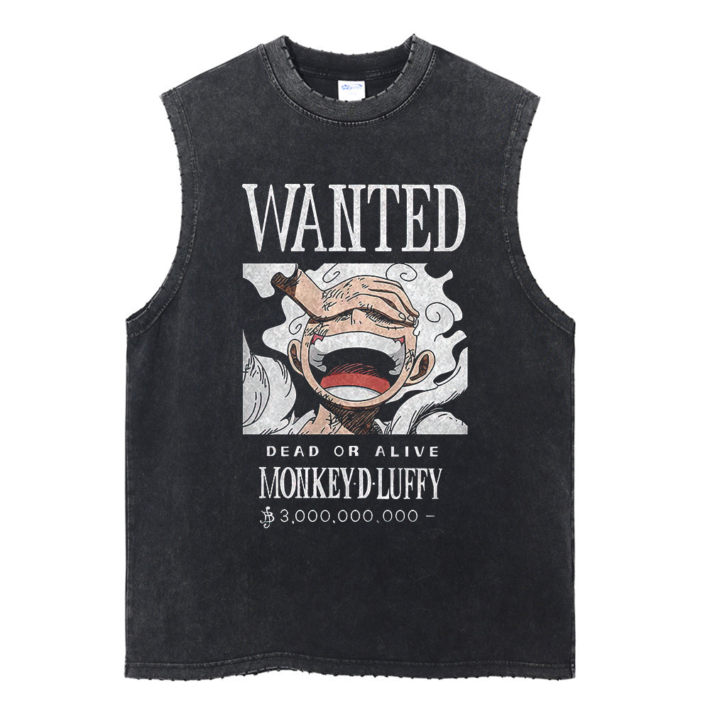 Men's Anime Print Cotton Sleeveless Vest