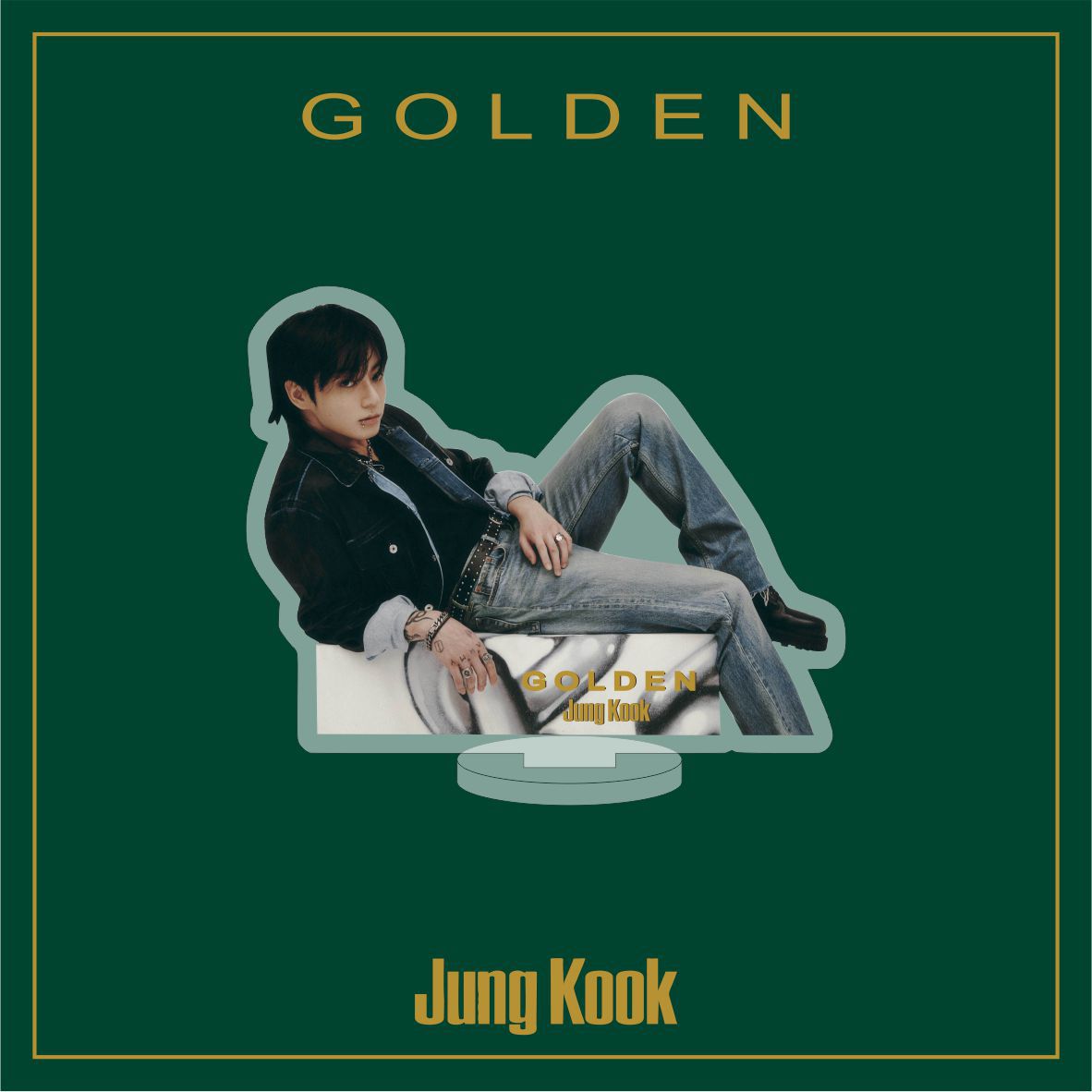 JK Golden Album Standing Tabletop Ornament