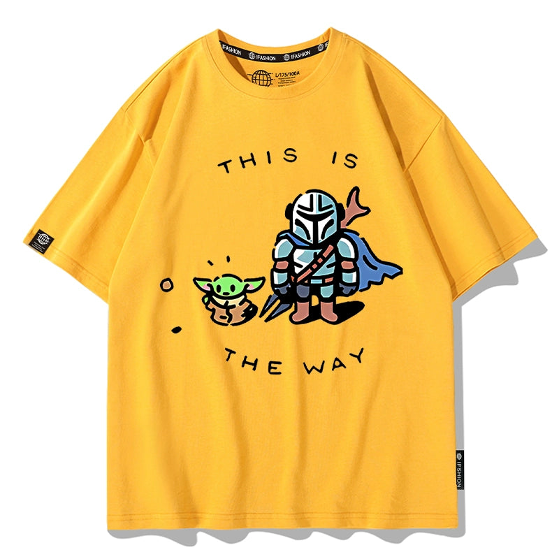 Men's Mandalorian Print Cartoon T-Shirt