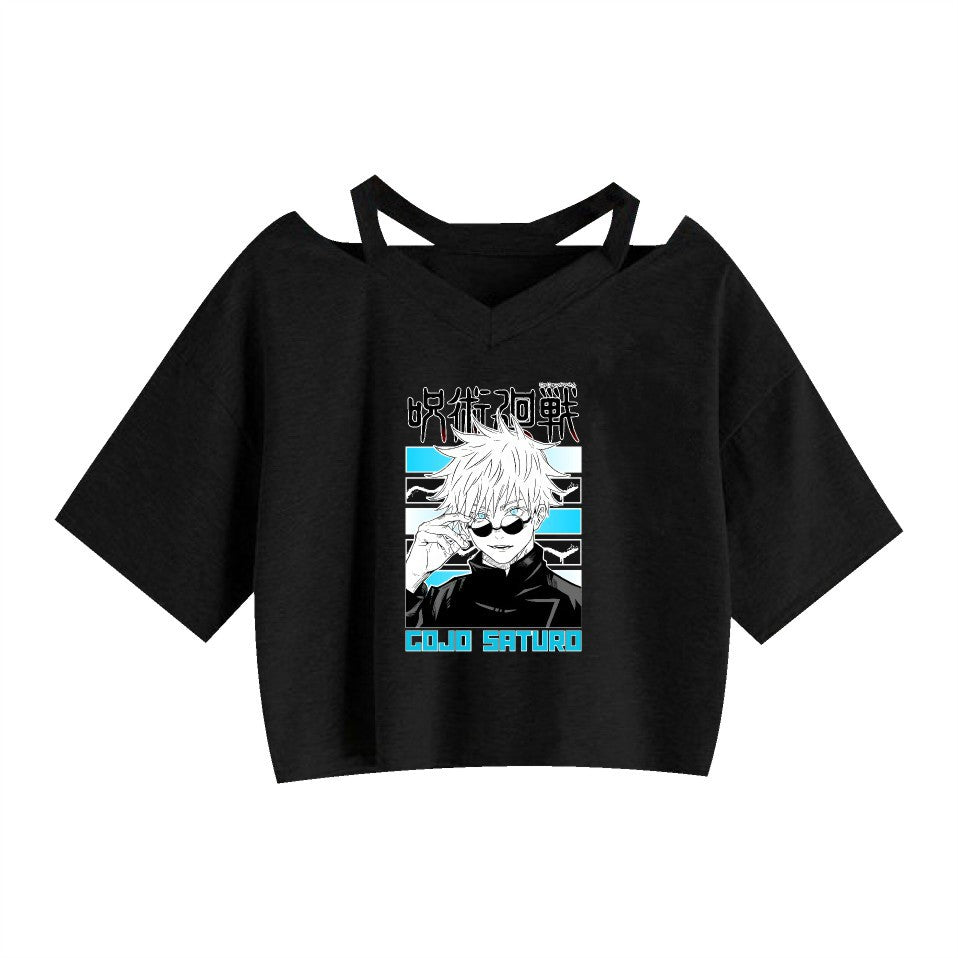 Women's Anime Summer Breathable Crop T-shirt