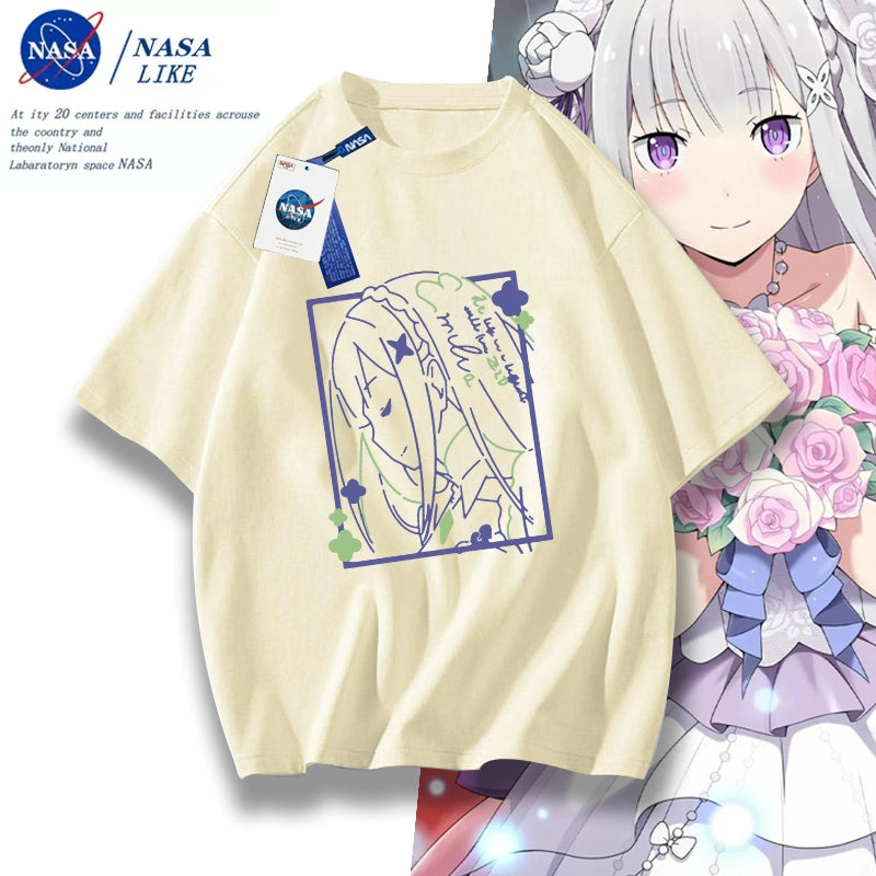 Casual Anime Pattern Cotton T-shirt