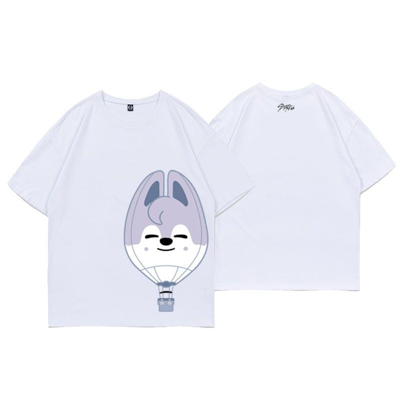 Kpop Wolf Chan Leebit Crew Neck Short-sleeved T-shirt