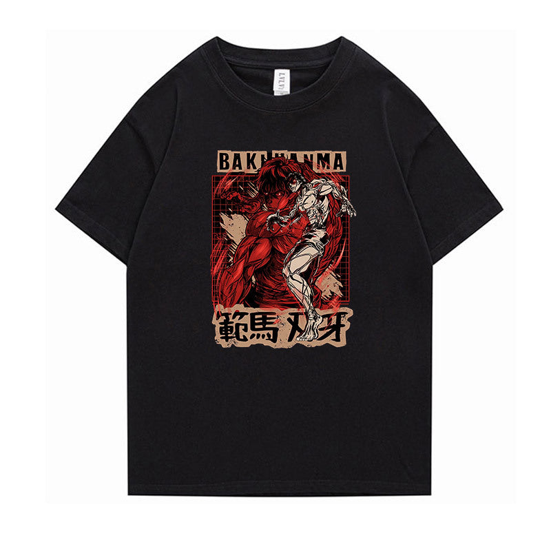 Unisex Baki Anime Short Sleeve Loose T-Shirt