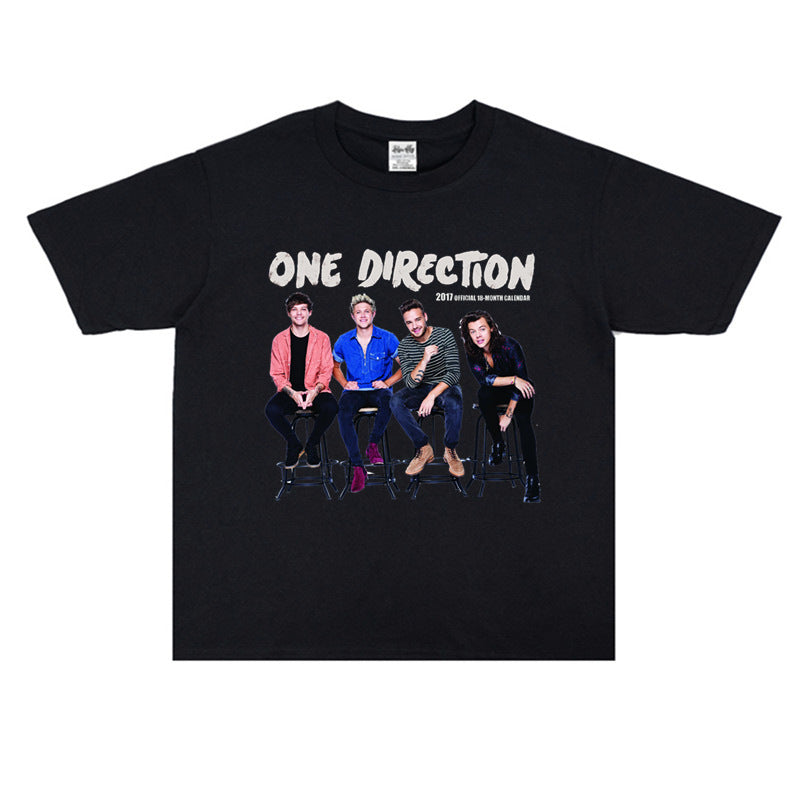 Unisex 1D Graphic Printed Loose T-Shirt