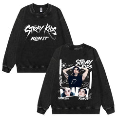 Vintage SKZ RUN IT Crew Neck Wash Sweatshirt