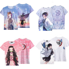 Unisex Anime Shinobu Digital Print Loose T-Shirt