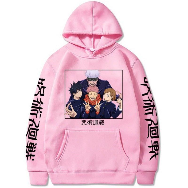 Casual Trendy Anime Print Loose Hoodie