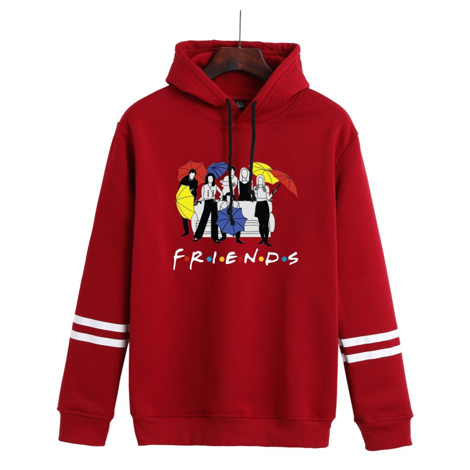 Unisex Casual Friends Print Loose Hoodie