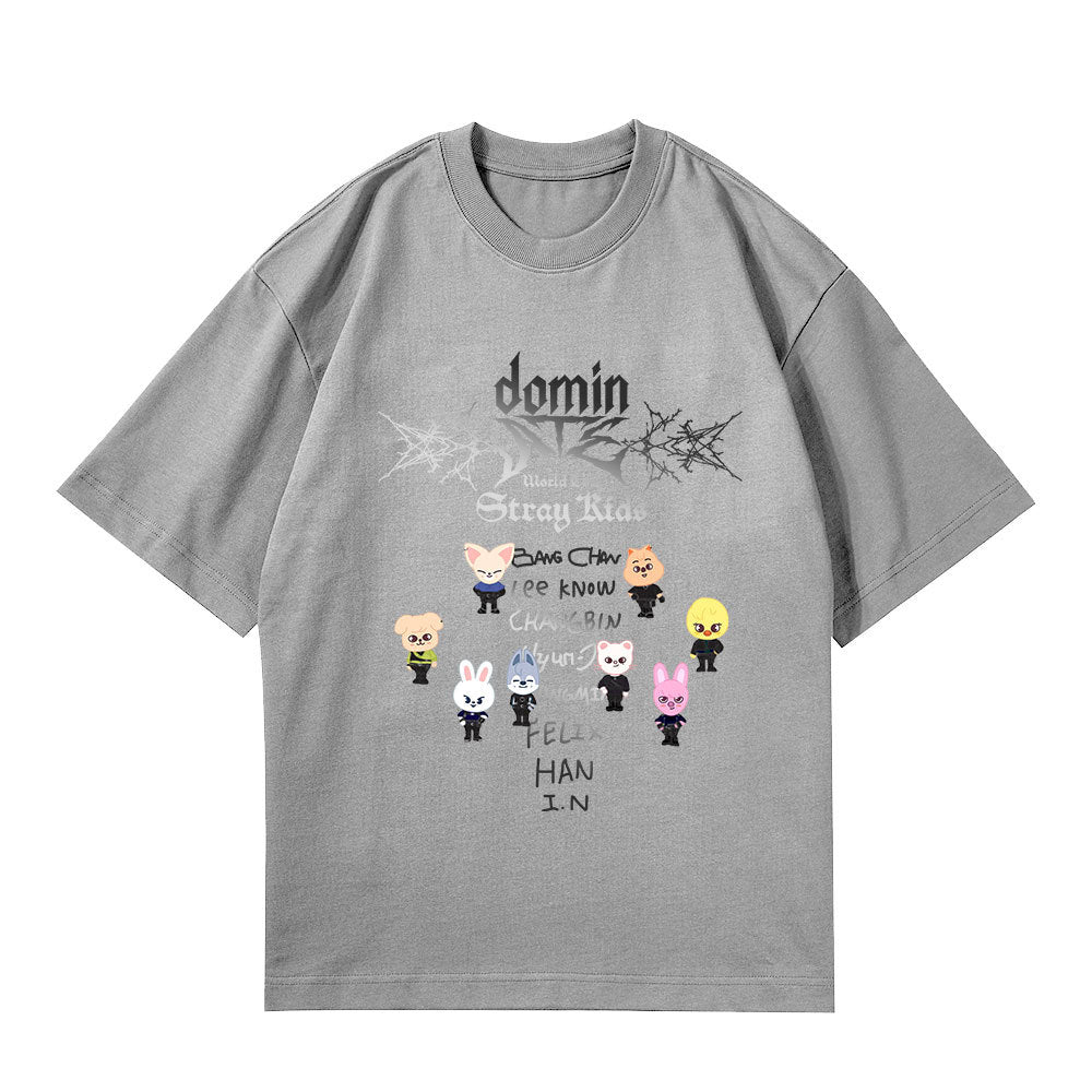 Unisex Trendy Kpop ATE Graphic Loose T-Shirt