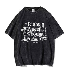 Unisex RM Kpop Poster Graphic Washed T-shirt