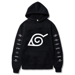 Trendy Anime Logo Printed Unisex Casual Hoodie