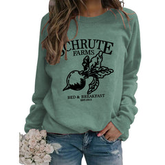 Women's Schrute Farms Print Loose Sweatshirt