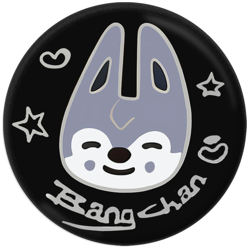 SKZ EXHIBITION Badge Mirror Keychain Pendant