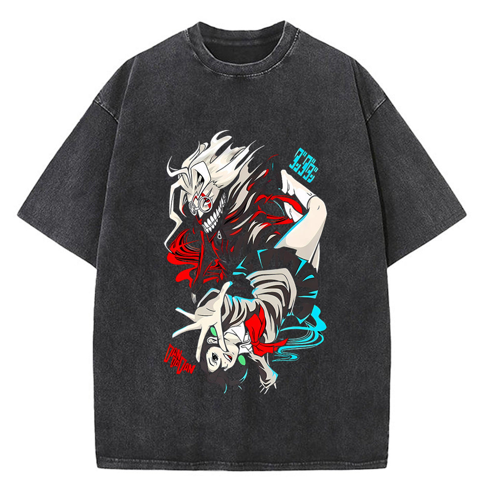 Vintage Men's Anime Dandadan Loose T-shirt