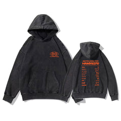 Trendy Kpop Manifesto Retro Washed Hoodie