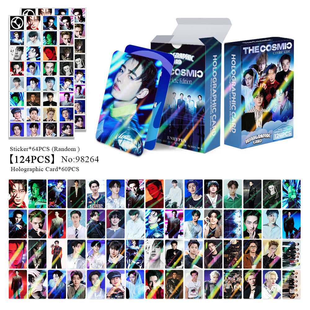 124PCS EN- "The Cosmic" Holographic Photocard Sticker