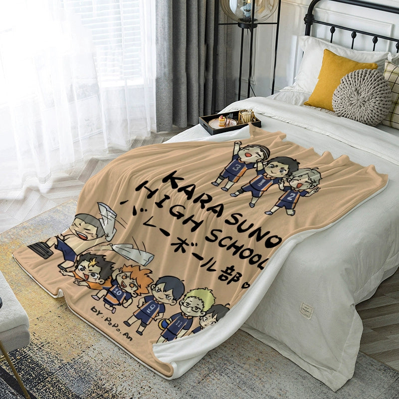 Hinata Anime Pattern Nap Blanket